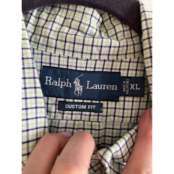 Ralph Lauren Polo Button Down Shirt Custom Fit Mens Size XL - Picture 3 of 7